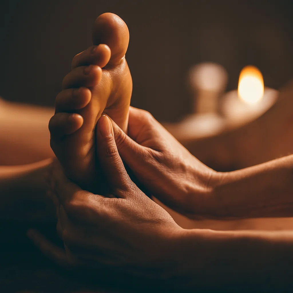 Foot massage and reflexology treatment